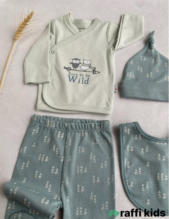 Born to be wild 5-li dəst-Türkiyə istehsalı pambıq uşaq geyimi|Raffikids