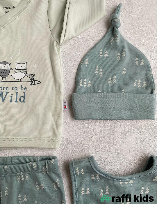 Born to be wild 5-li dəst-Türkiyə istehsalı pambıq uşaq geyimi|Raffikids