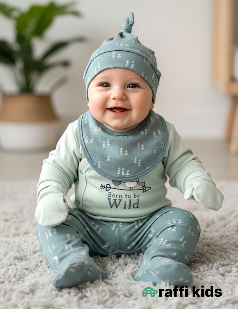 Born to be wild 5-li dəst-Türkiyə istehsalı pambıq uşaq geyimi|Raffikids