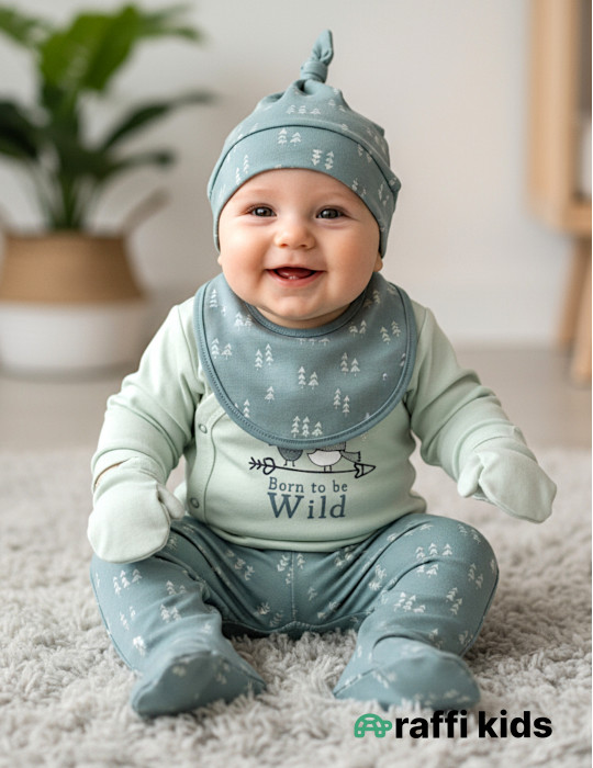 Born to be wild 5-li dəst-Türkiyə istehsalı pambıq uşaq geyimi|Raffikids