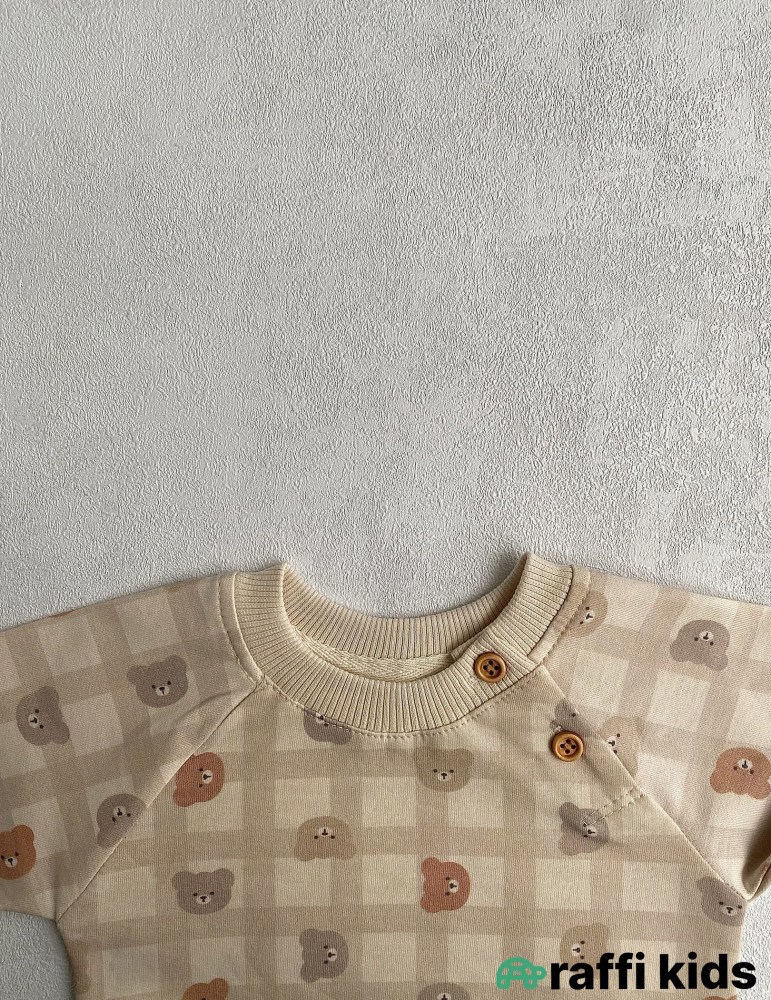 Bear 2-li dəst-Türkiyə istehsalı pambıq uşaq geyimi|Raffikids