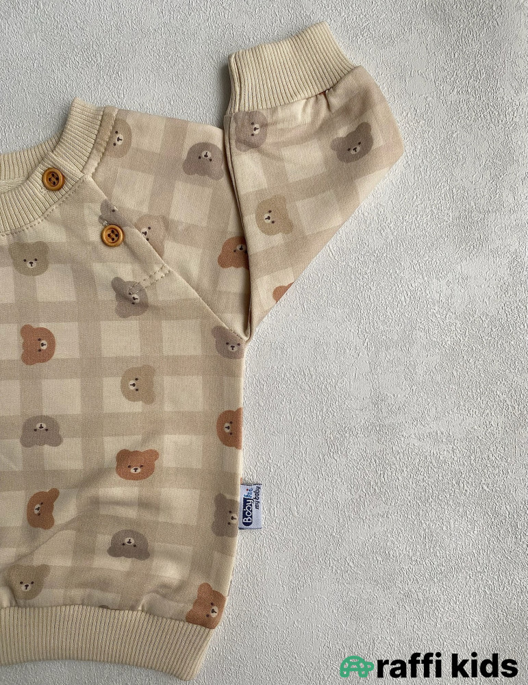 Bear 2-li dəst-Türkiyə istehsalı pambıq uşaq geyimi|Raffikids