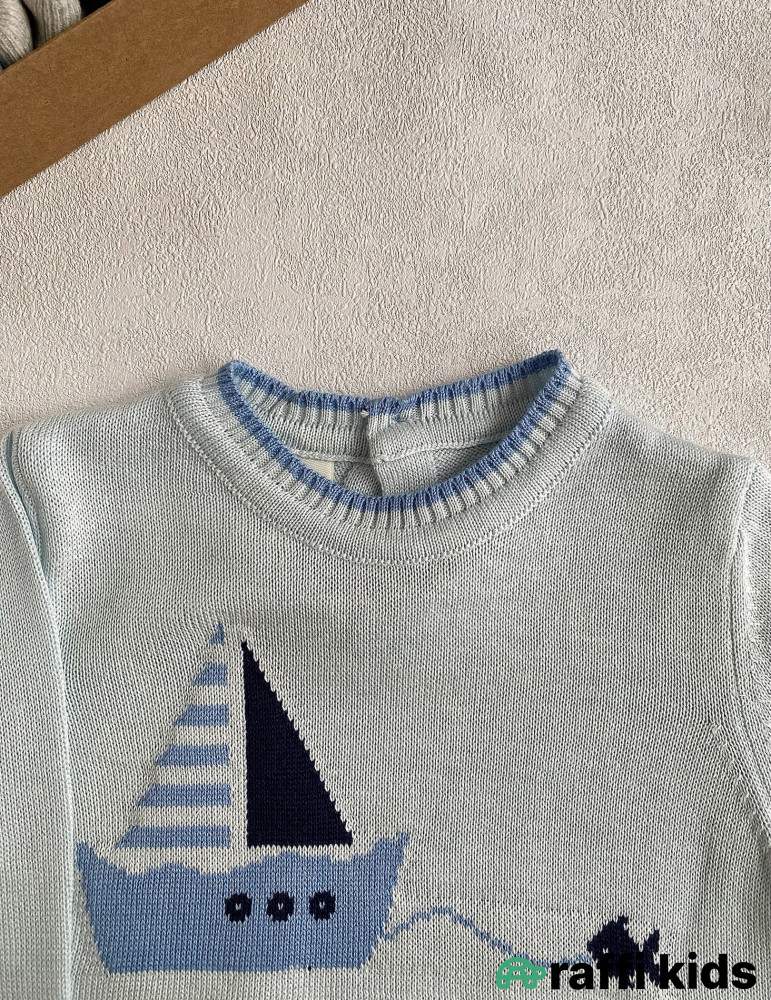 Okeanda gemi 2-li dəst-türkiyə istehsalı pambıq uşaq geyimi|Raffikids