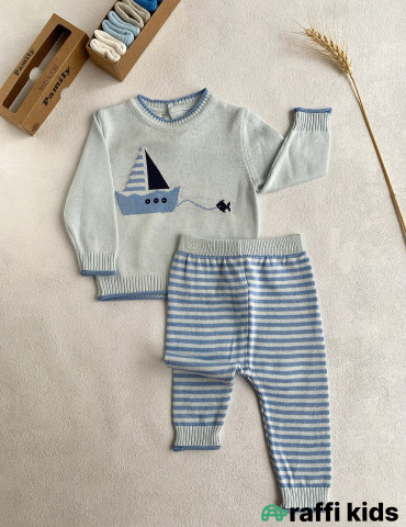 Okeanda gemi 2-li dəst-türkiyə istehsalı pambıq uşaq geyimi|Raffikids 2