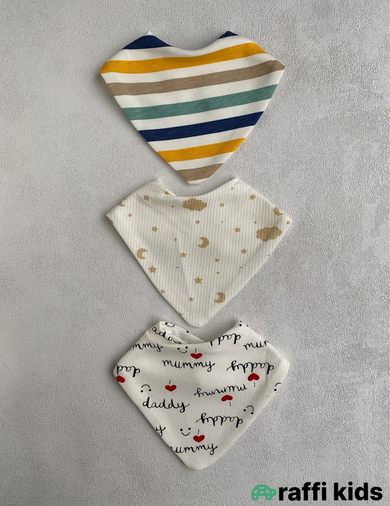 Önlük 3-lü -Türkiyə istehsalı pambıq uşaq geyimi|Raffikids