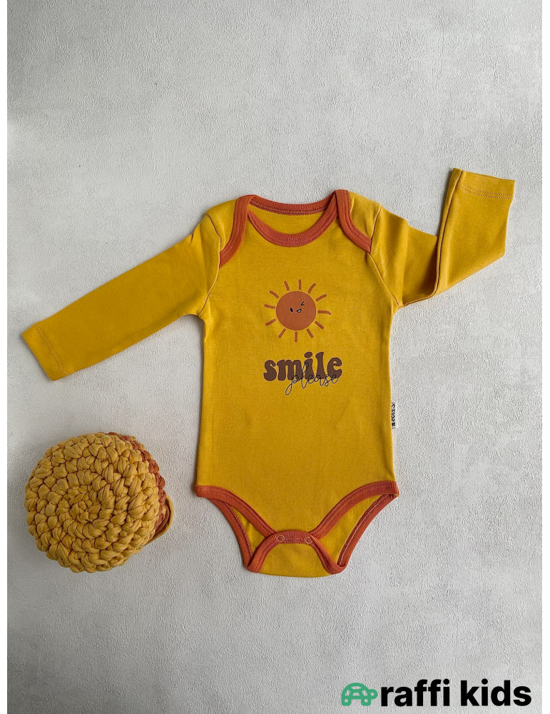 Günəşi gözləyərkən 3-lü uzunqol body set-Türkiyə istehsalı pambıq uşaq geyimi|Raffikids