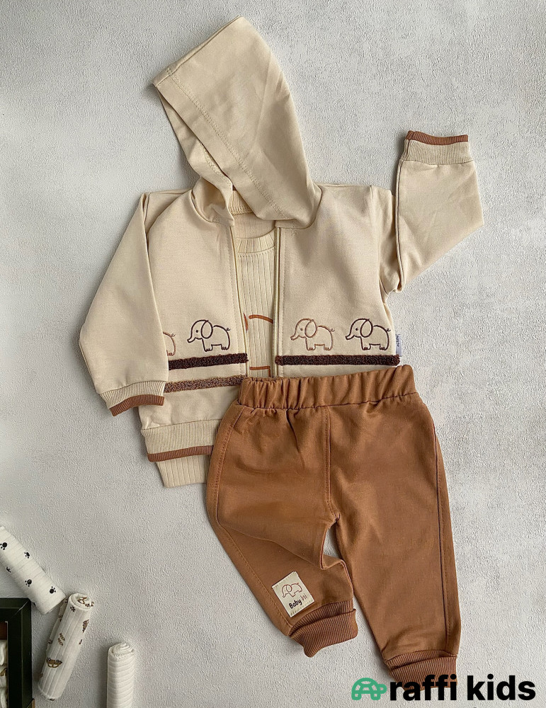 Hi boy 3-lü dəst-Türkiyə istehsalı pambıq uşaq geyimi|Raffikids
