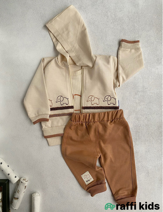 Hi boy 3-lü dəst-Türkiyə istehsalı pambıq uşaq geyimi|Raffikids