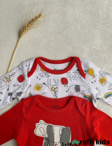 Friends forever 2-li uzunqol body set-Türkiyə istehsalı pambıq uşaq geyimi|Raffikids 2