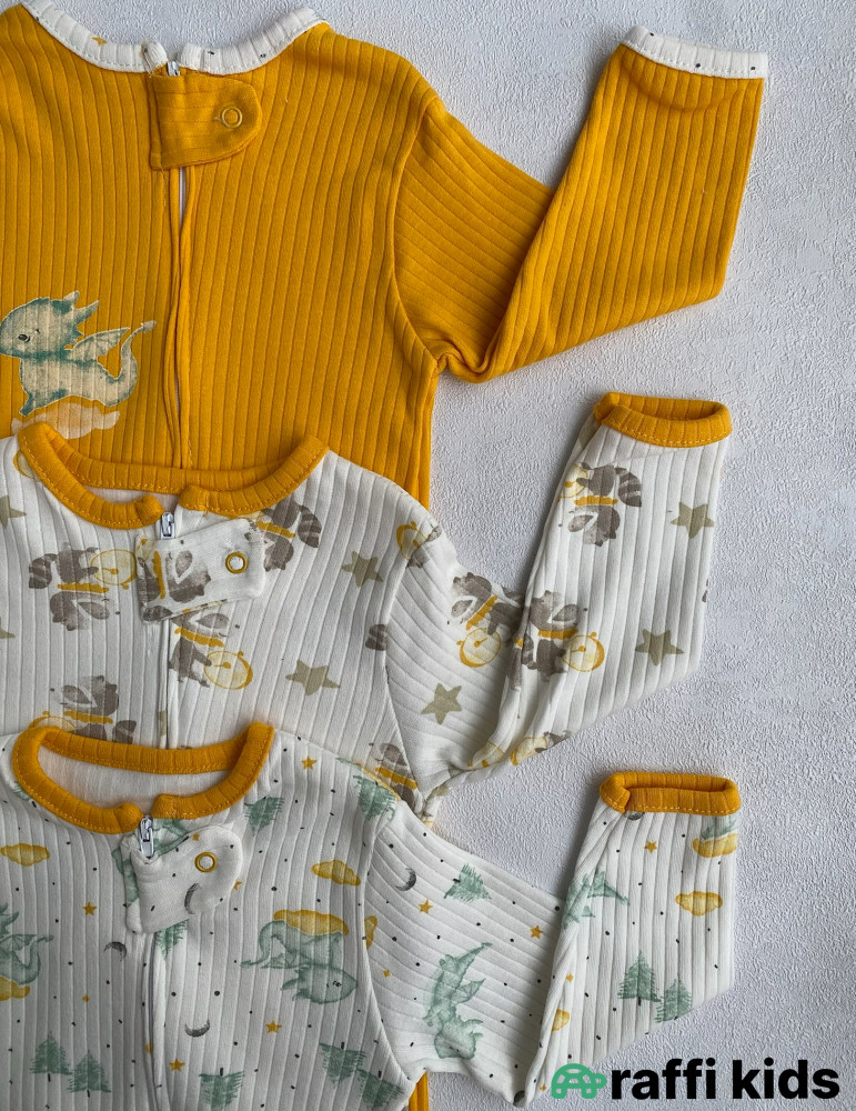 Möcüzəvi gecələr 3-lü tulum seti-Türkiyə istehsalı pambıq uşaq geyimi|Raffikids