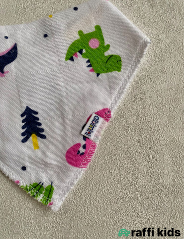 Dino üçbucaq önlük-Türkiyə istehsalı pambıq uşaq geyimi|Raffikids 2