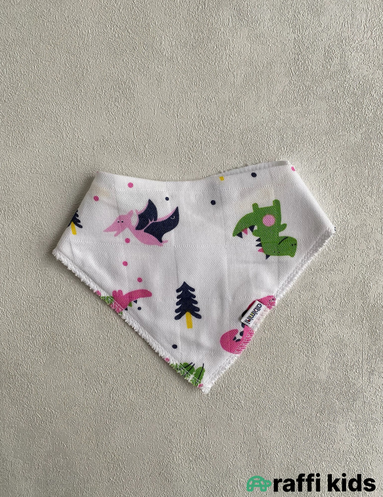 Dino üçbucaq önlük-Türkiyə istehsalı pambıq uşaq geyimi|Raffikids