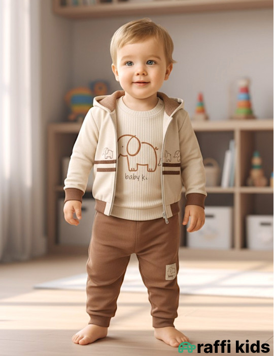 Hi boy 3-lü dəst-Türkiyə istehsalı pambıq uşaq geyimi|Raffikids