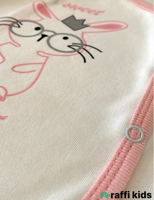 Qərarlı dovşan 5-li dəst-Türkiyə istehsalı pambıq uşaq geyimi|Raffikids