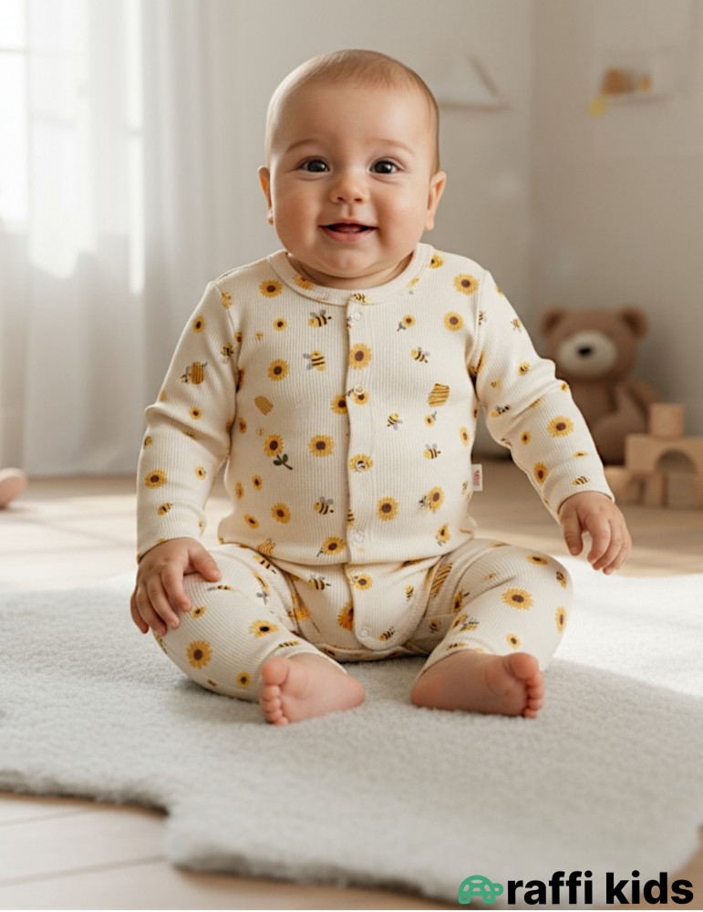 Balaca arıçı tulum-Türkiyə istehsalı pambıq uşaq geyimi|Raffikids