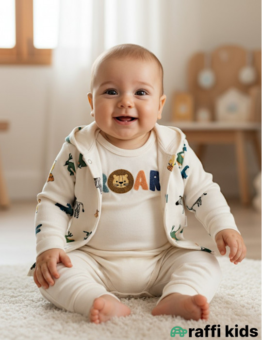 Roar 3-lü dəst-Türkiyə istehsalı pambıq uşaq geyimi|Raffikids