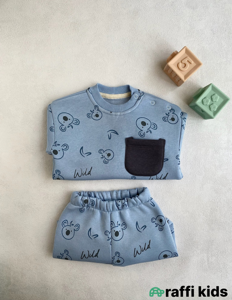 Wild Koala 2-li Türkiyə istehsalı pambıq uşaq dəsti|Raffikids