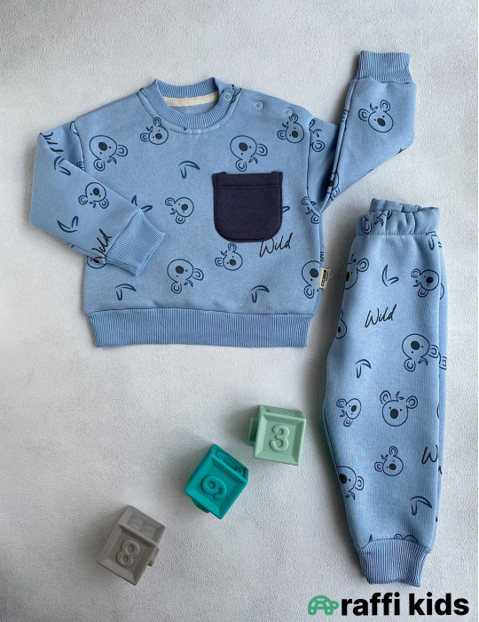 Wild Koala 2-li Türkiyə istehsalı pambıq uşaq dəsti|Raffikids