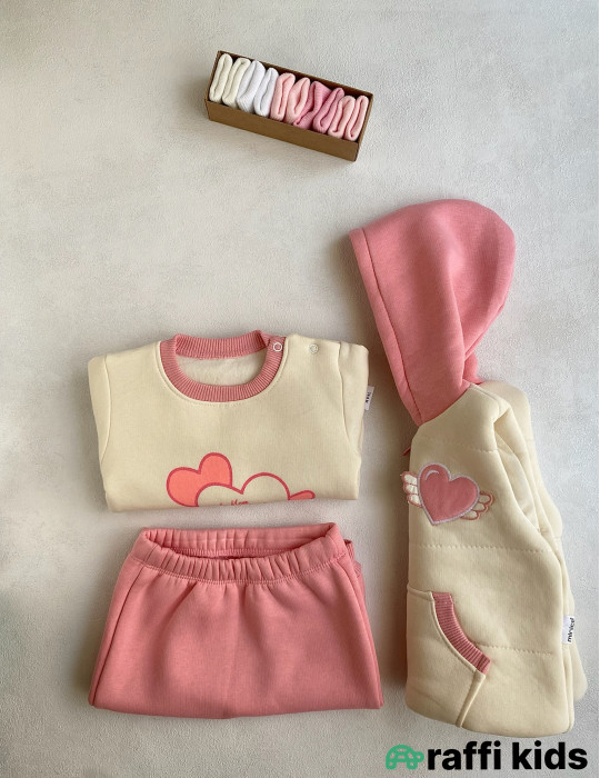 Ağ bulud 3-lü Türkiyə istehsalı pambıq uşaq dəsti|Raffi Kids