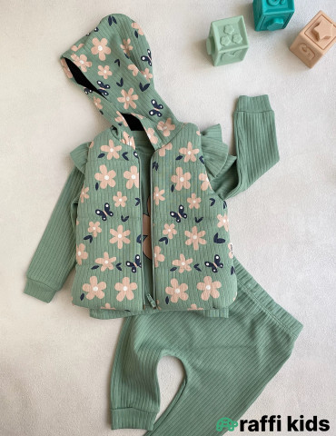Təbiət 3-lü dəst - Türkiyə istehsalı pambıq uşaq geyimi|Raffikids 2