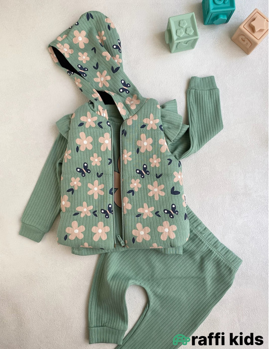 Təbiət 3-lü dəst - Türkiyə istehsalı pambıq uşaq geyimi|Raffikids
