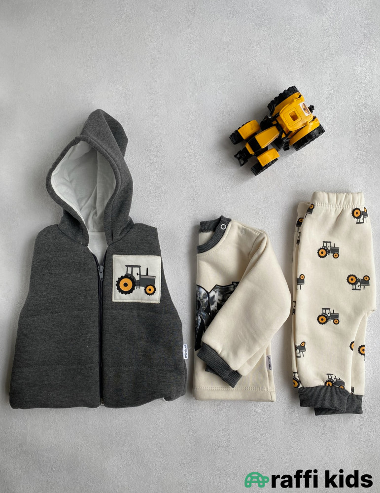 Balaca sahibkar 3-lü dəst-Türkiyə istehsalı pambıq uşaq geyimi|Raffikids