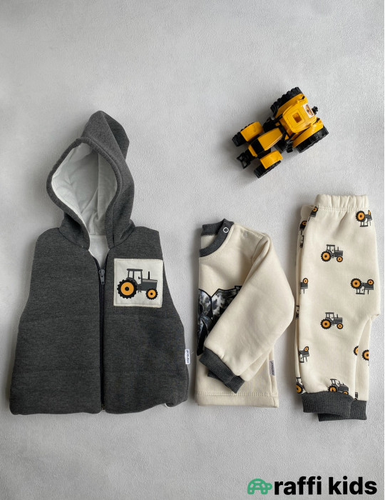 Balaca sahibkar 3-lü dəst-Türkiyə istehsalı pambıq uşaq geyimi|Raffikids