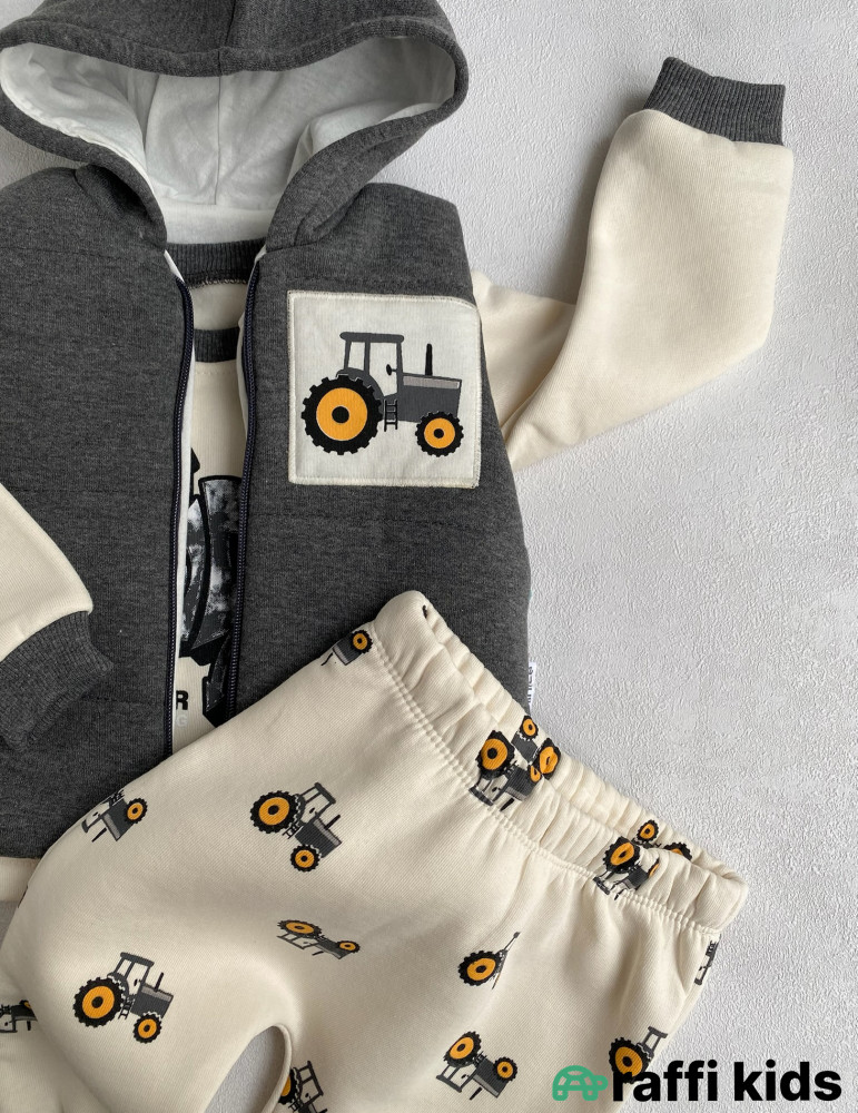 Balaca sahibkar 3-lü dəst-Türkiyə istehsalı pambıq uşaq geyimi|Raffikids