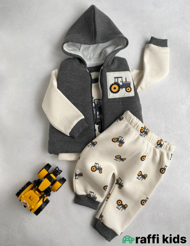 Balaca sahibkar 3-lü dəst-Türkiyə istehsalı pambıq uşaq geyimi|Raffikids 2