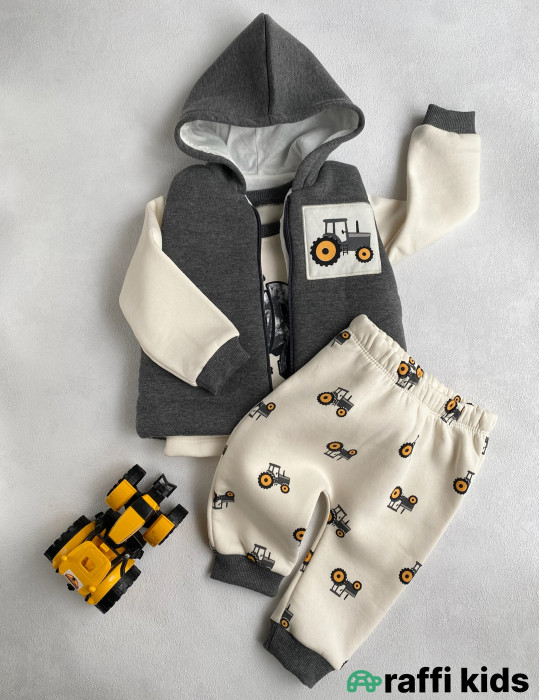 Balaca sahibkar 3-lü dəst-Türkiyə istehsalı pambıq uşaq geyimi|Raffikids