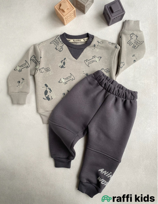 Canlı aləm 2-li dəst- Türkiyə istehsalı pambıq uşaq geyimi|Raffikids