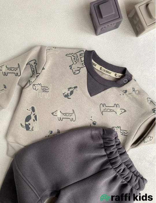 Canlı aləm 2-li dəst- Türkiyə istehsalı pambıq uşaq geyimi|Raffikids