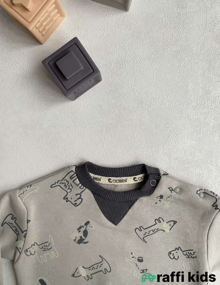 Canlı aləm 2-li dəst- Türkiyə istehsalı pambıq uşaq geyimi|Raffikids