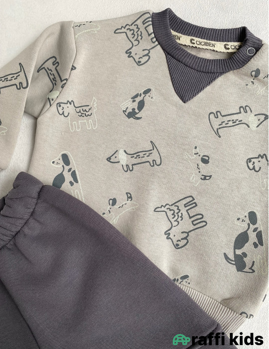 Canlı aləm 2-li dəst- Türkiyə istehsalı pambıq uşaq geyimi|Raffikids