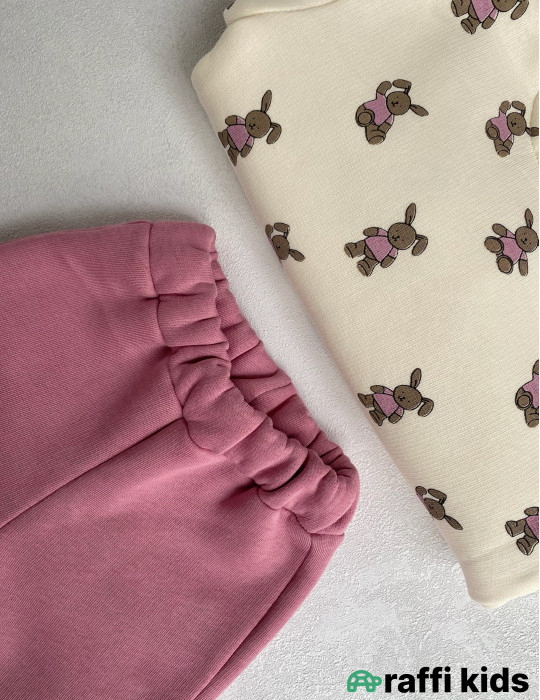 Dovşanlar 2-li dəst-Türkiyə istehsalı pambıq uşaq geyimi|Raffikids