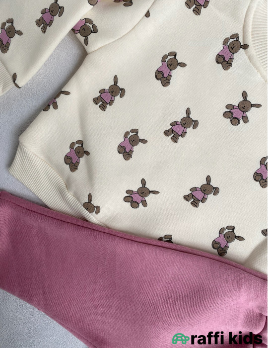 Dovşanlar 2-li dəst-Türkiyə istehsalı pambıq uşaq geyimi|Raffikids