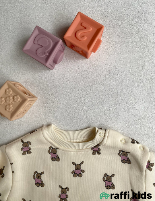 Dovşanlar 2-li dəst-Türkiyə istehsalı pambıq uşaq geyimi|Raffikids