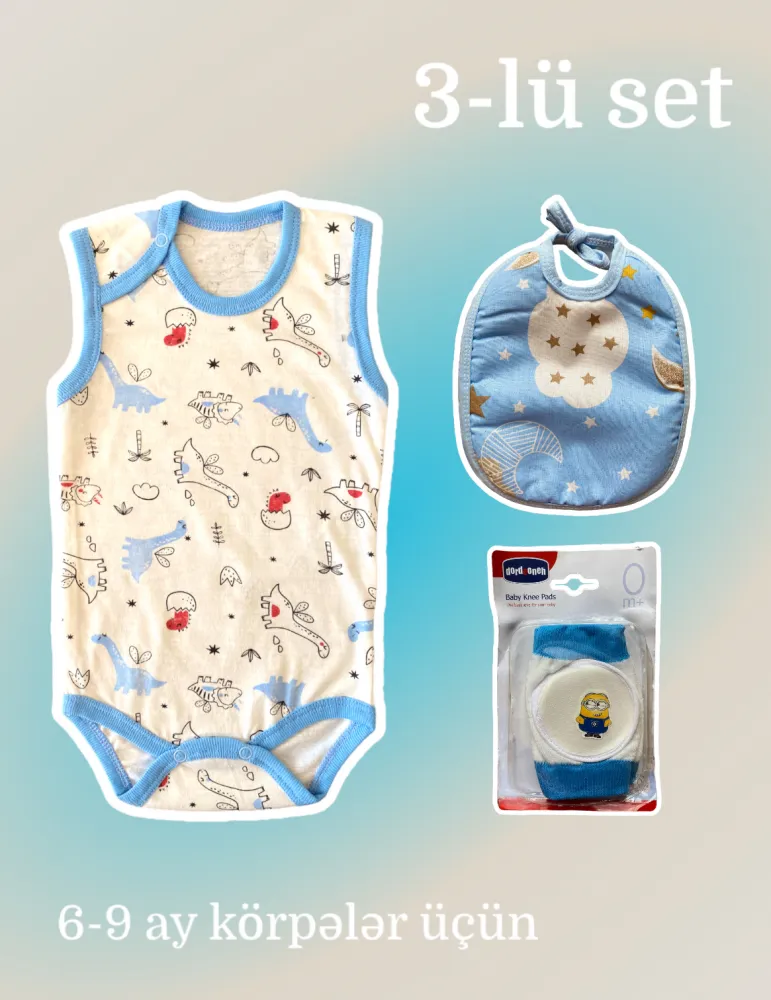 0-18 aylıq uşaqlar üçün yay sezon qisaqol sortik dəsti | sun and surf