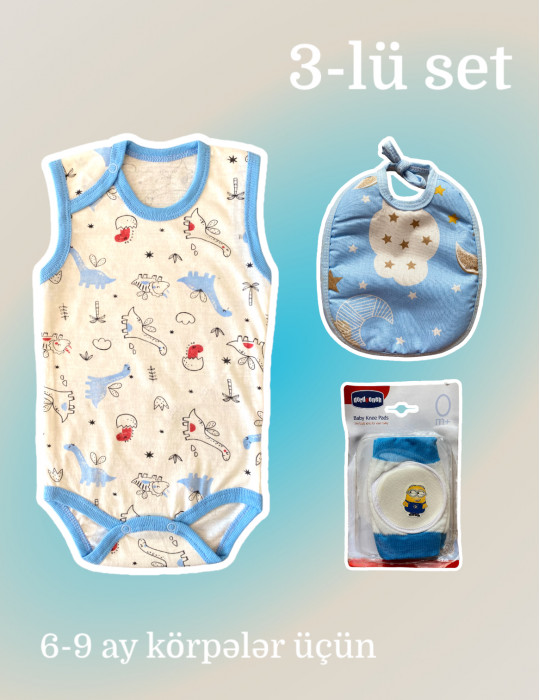 0-18 aylıq uşaqlar üçün yay sezon qisaqol sortik dəsti | sun and surf