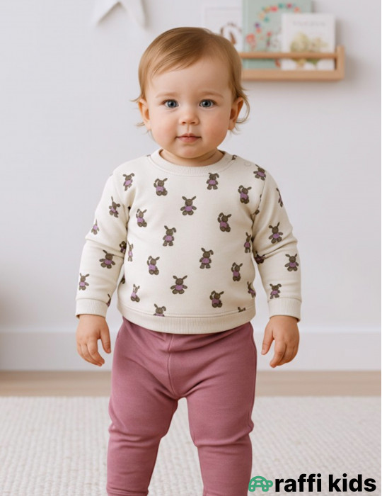 Dovşanlar 2-li dəst-Türkiyə istehsalı pambıq uşaq geyimi|Raffikids