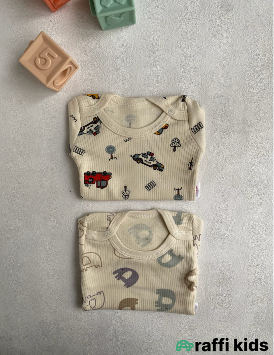 2-li uzunqol body set-türkiyə istehsalı pambıq uşaq geyimi|Raffikids