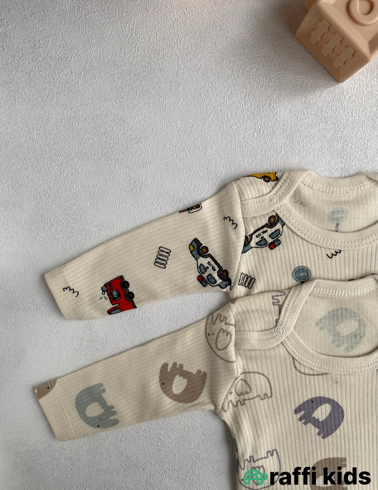 2-li uzunqol body set-türkiyə istehsalı pambıq uşaq geyimi|Raffikids
