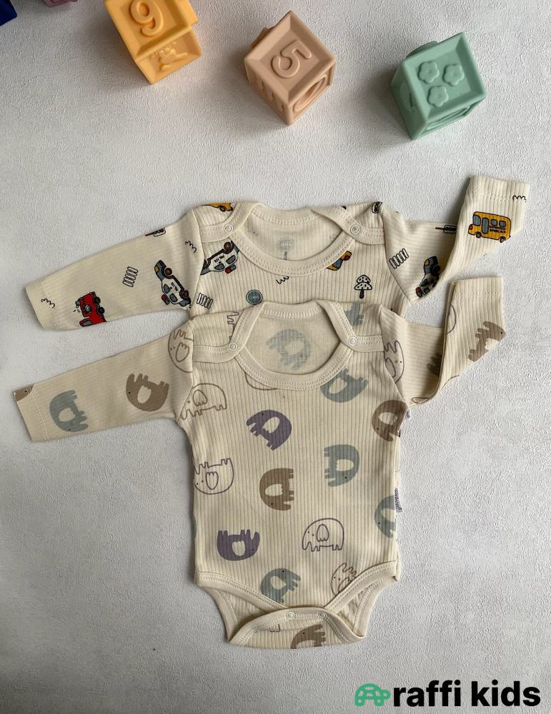 2-li uzunqol body set-türkiyə istehsalı pambıq uşaq geyimi|Raffikids