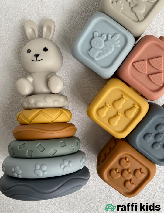 Yumuşaq kublar və piramida 2-li set|Raffikids