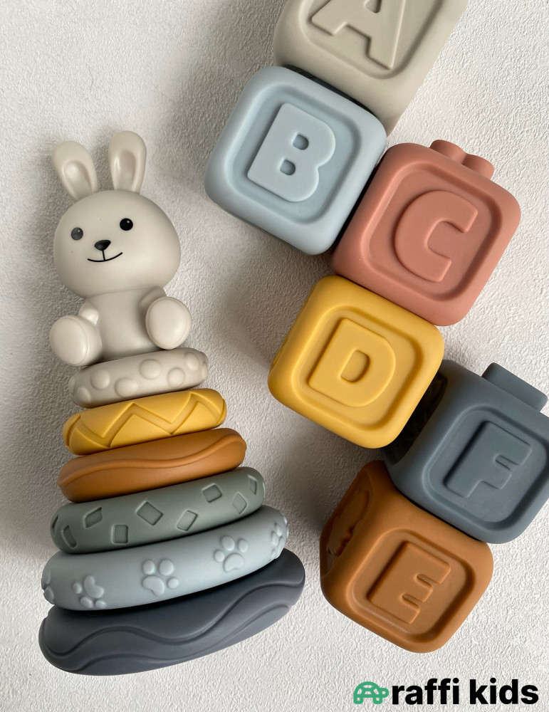 Yumuşaq kublar və piramida 2-li set|Raffikids