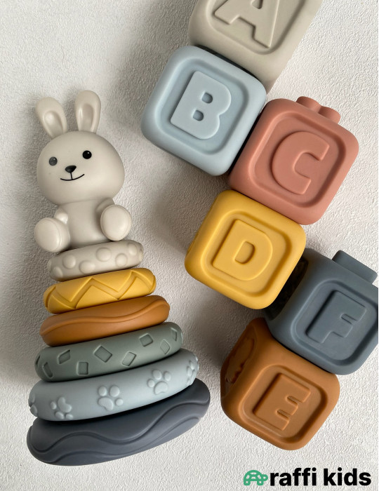 Yumuşaq kublar və piramida 2-li set|Raffikids