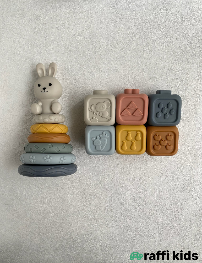 Yumuşaq kublar və piramida 2-li set|Raffikids