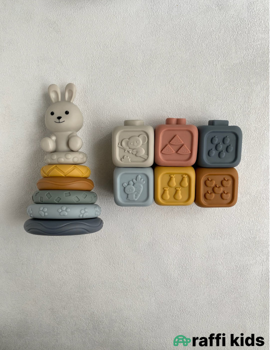 Yumuşaq kublar və piramida 2-li set|Raffikids