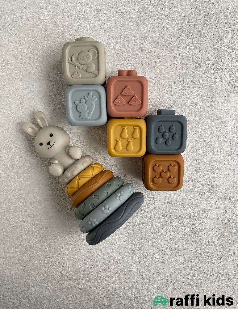 Yumuşaq kublar və piramida 2-li set|Raffikids