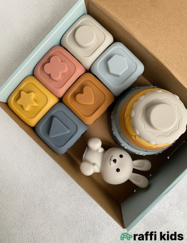 Yumuşaq kublar və piramida 2-li set|Raffikids 2